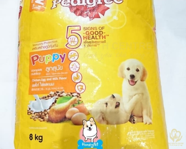 Thức ăn dành cho chó con Pedigree puppy vị gà, trứng, sữa - 8KG