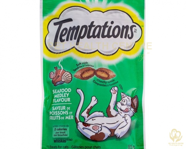 Thức ăn vặt cho mèo Temptations vị hải sản - 85g