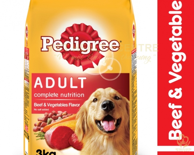 Thức ăn dành cho chó trưởng thành Pedigree chó lớn bò, rau củ - 3kg