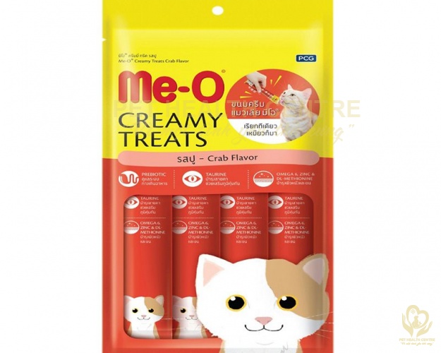 Bánh thưởng mèo dạng kem Me-O vị cua - Me-O Creamy Treats Crap Flavor - 60g