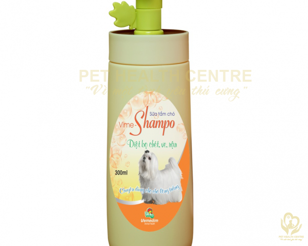 Sữa tắm dành cho chó VMD Shampoo diệt ve, rận, bọ chét - chó lông trắng 300 ml 