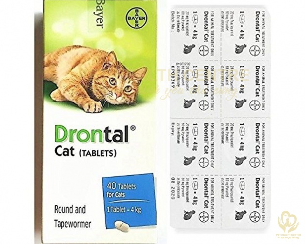 Thuốc tẩy giun cho mèo Drontal - dạng viên